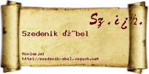 Szedenik Ábel névjegykártya
