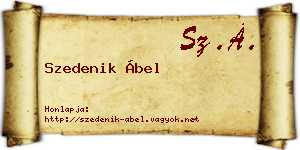 Szedenik Ábel névjegykártya