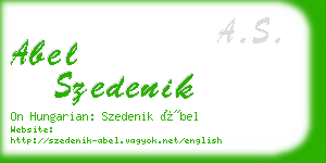 abel szedenik business card